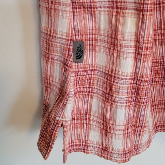 The North Face Women’s Red & White Plaid Long Sleeve Button Down Shirt. Sz: XL - Picture 5 of 5
